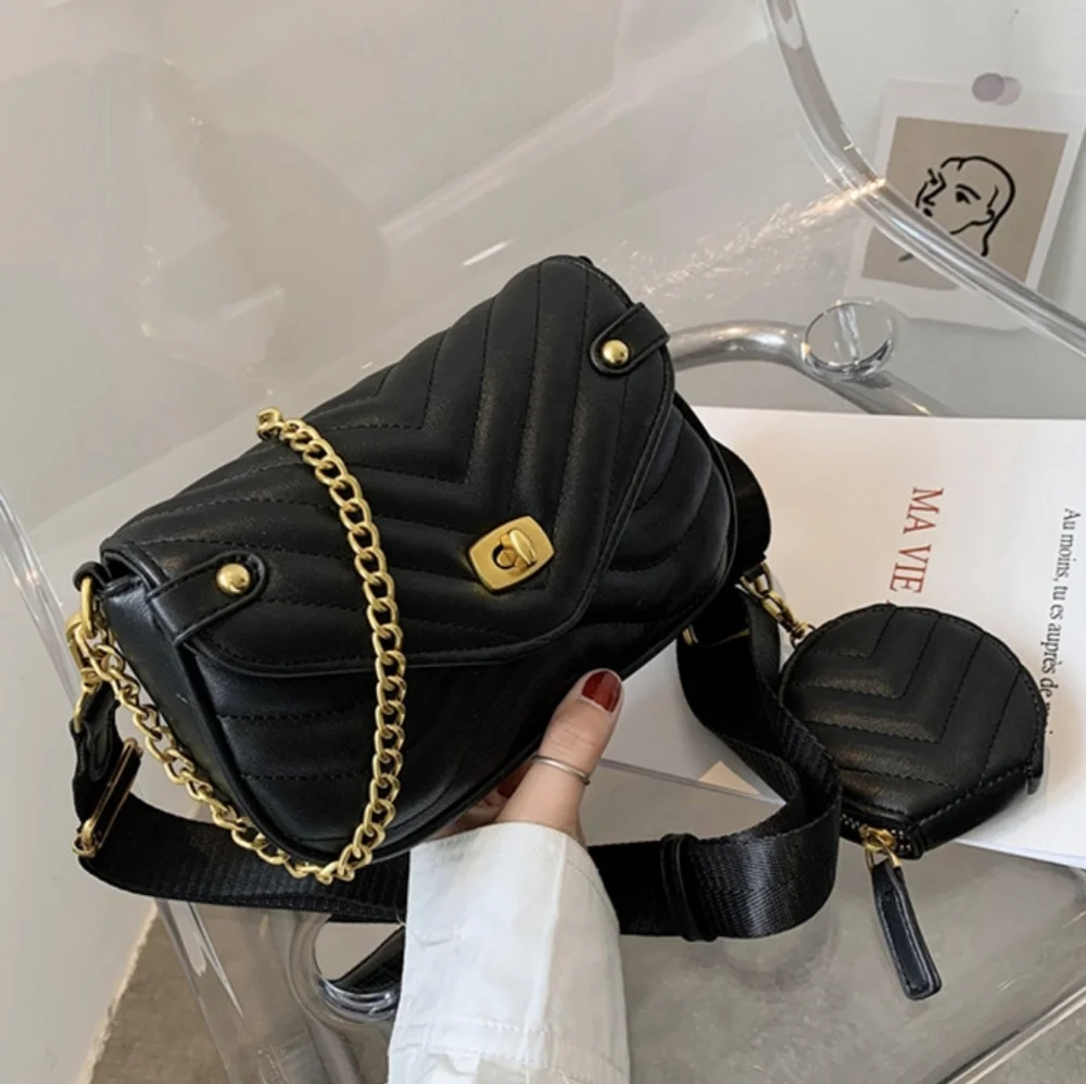 Brand New Woman PU Leather  Crossbody purse/handbag with mini coin bag